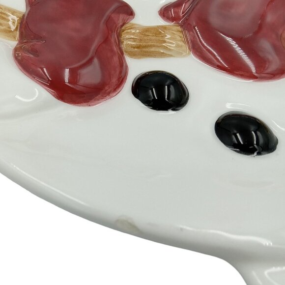 Fitz & Floyd Essentials Snowman Shaped Ceramic Serving Plate Christmas Decor - Picture 4 of 6